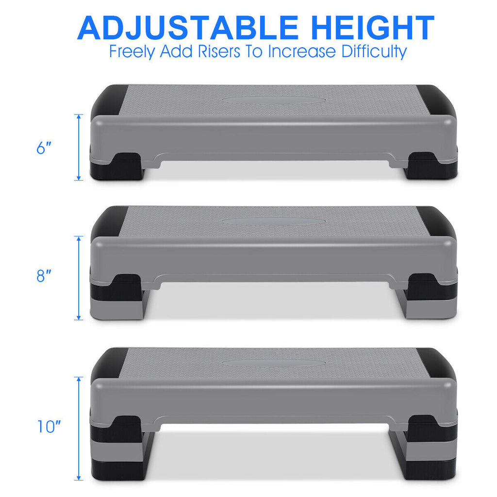 35 Inch Aerobic Stepper with Risers