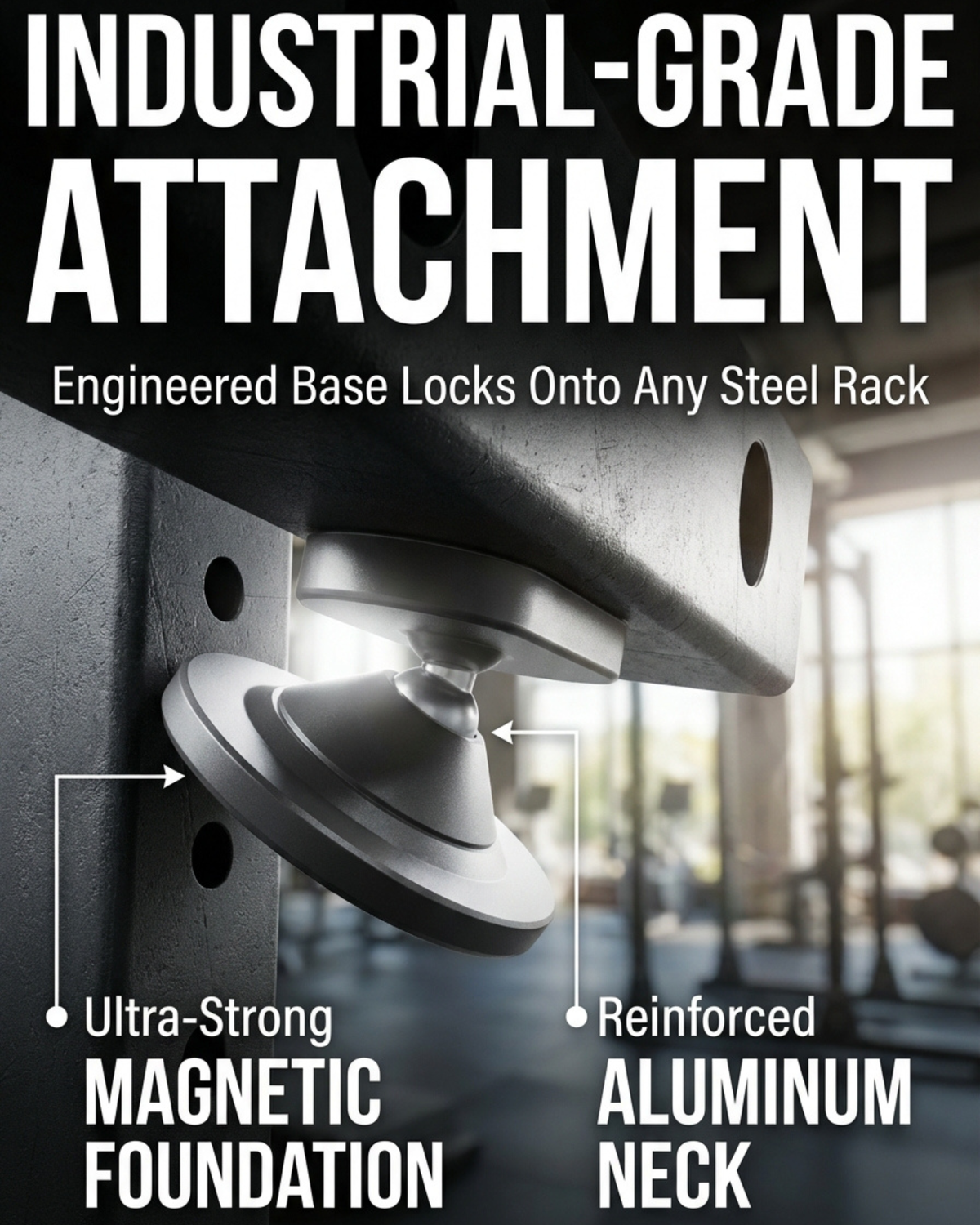 All-Metal Magnetic Gym Phone Holder