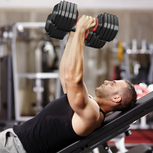 Adjustable dumbbell set, male and female
