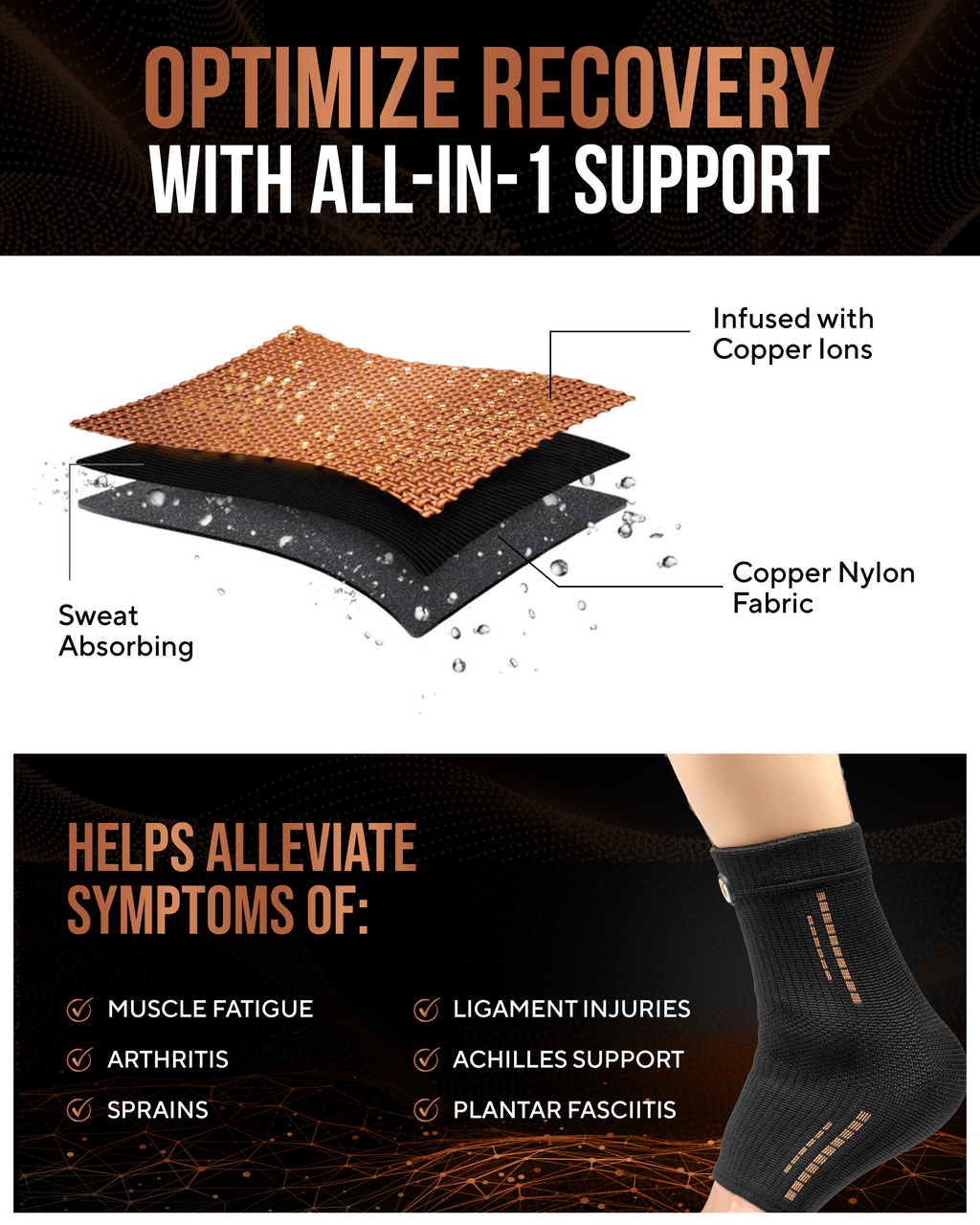Copper Compression Sleeves (2 Pack)