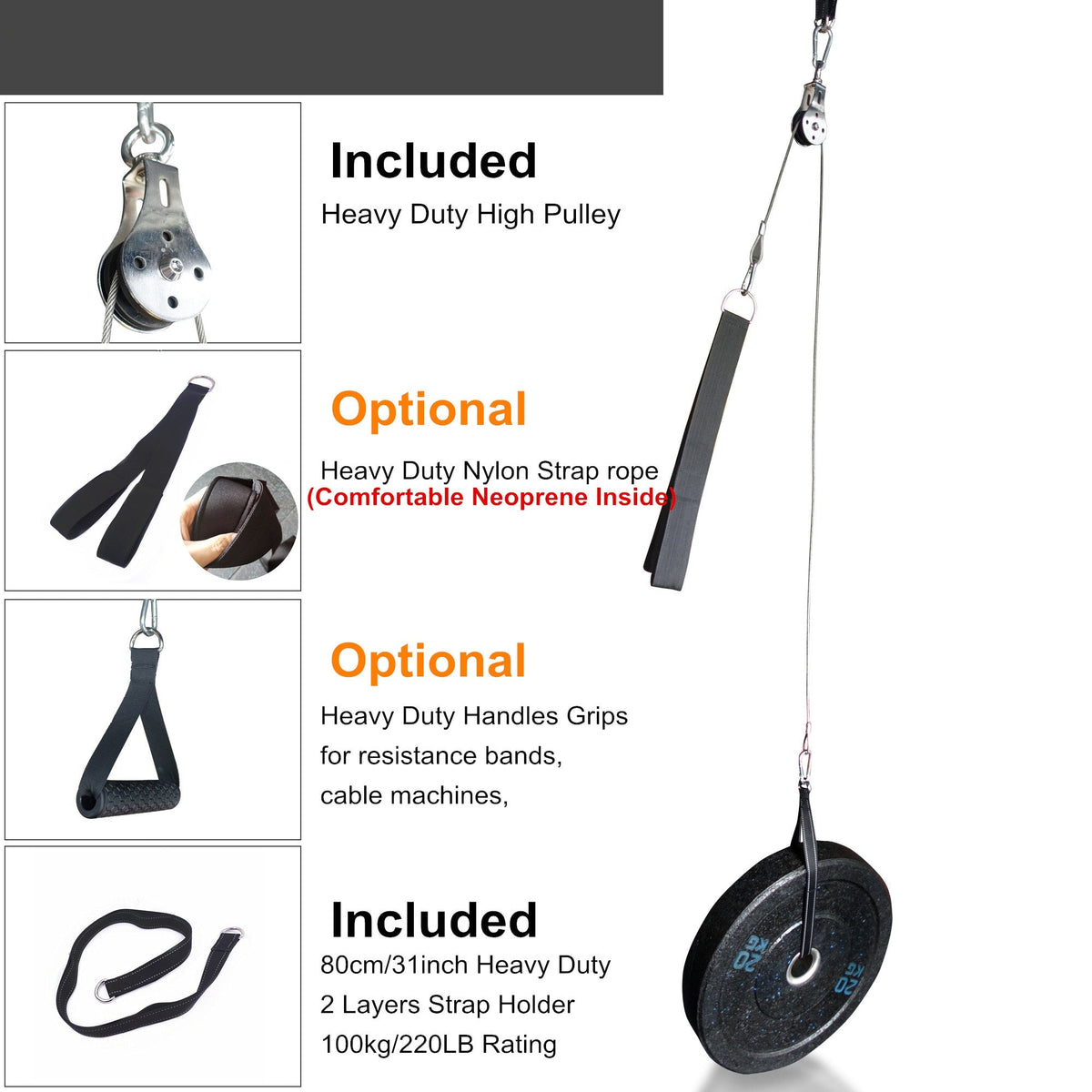 Fitness DIY Pulley Cable Machinet