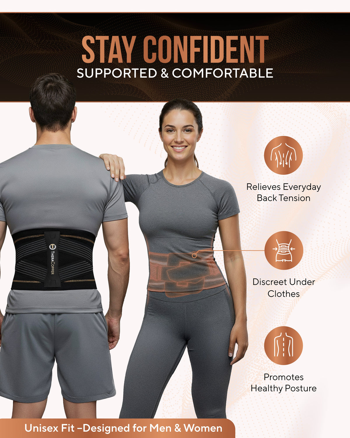 Copper Compression Lower Back Brace