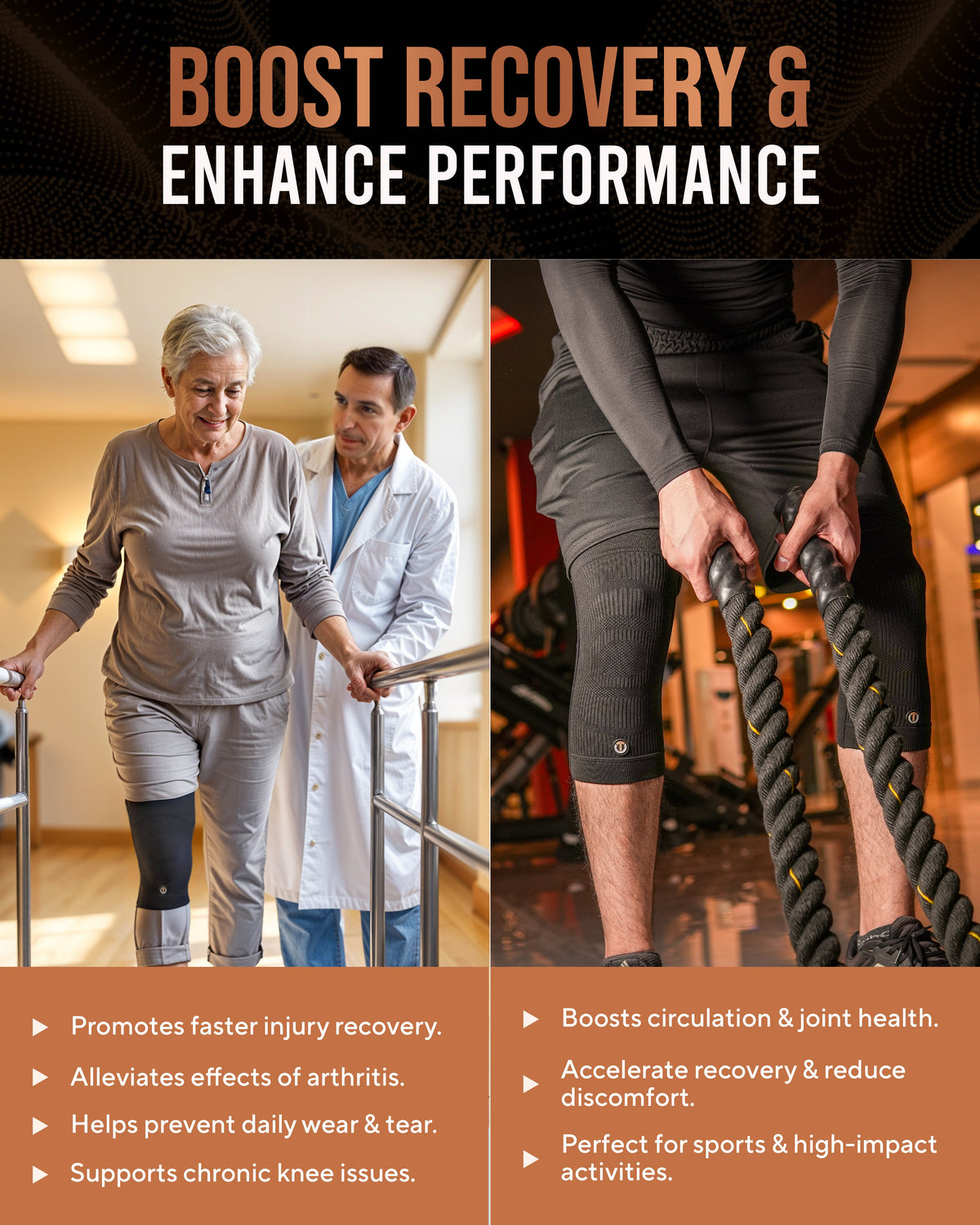Copper Compression Knee Sleeves