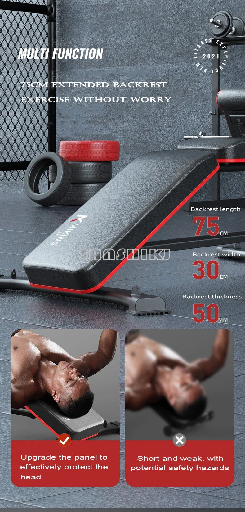 New Upgraded Multi-Function Weightlifting Bench