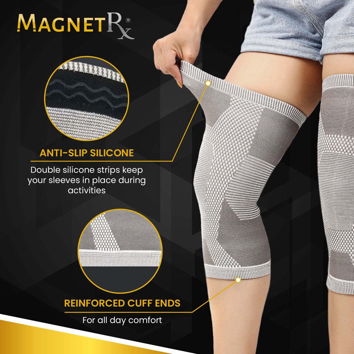 Magnetic Knee Compression Sleeves (Pair)