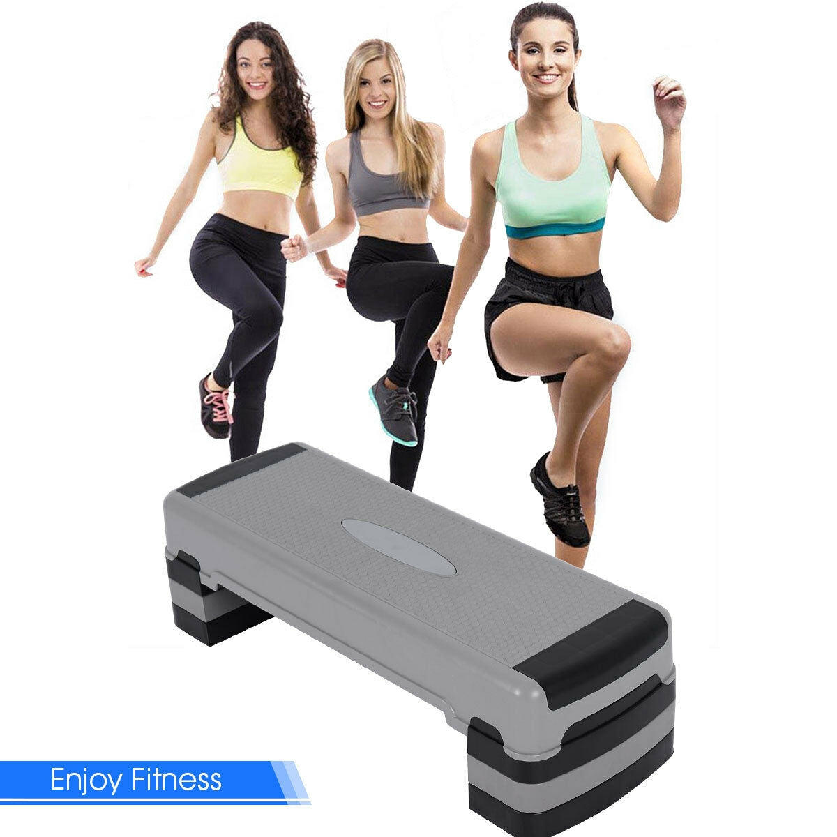 35 Inch Aerobic Stepper with Risers